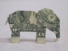 Elephant from a US dollar
