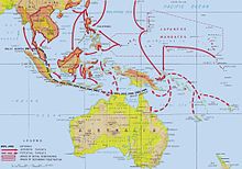 Οι αυτοκρατορικές ιαπωνικές προόδους στον νοτιοδυτικό Ειρηνικό από τον Δεκέμβριο του 1941 έως τον Απρίλιο του 1942
