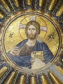 Pantokrator mosaic in the Chora church in Constantinople