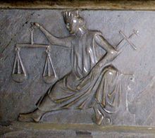 Representation of Justice at the Tomb of Pope Clement II in Bamberg Cathedral