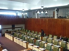 In het parlement van Jamaica