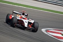 Maldonado rijdt voor ART Grand Prix tijdens de Turkse ronde van het 2009 GP2 Series seizoen.