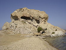 The rock in the bay of Grikos