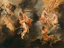De Drie Parcae die het lot van Marie de' Medici (1622-1625) van Peter Paul Rubens spint