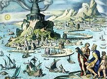 Heemskerk's denkbeeldige foto van de vuurtoren van Alexandrië
