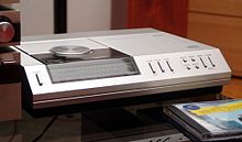 CD player from 1983. The compact disc marked the beginning of digital signal processing in the home.