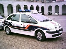 Um carro da polícia espanhola