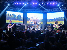Pierce the Veil performing at the SM North City Skydome EDSA in Quezon City, Philippines, 2013.