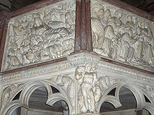 Scènes vanaf de preekstoel in de doopkapel in Pisa  