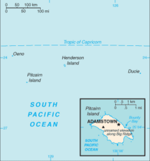 Um mapa das ilhas.