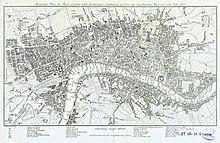 City map of London from the year 1770