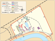 Site plan of Camp III, called Ciglana (Brickyard), the main camp of Jasenovac.