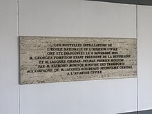 Placa para o início do campus de Toulouse em 1969