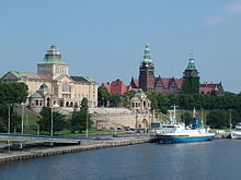 De Oder in Szczecin, Polen