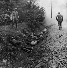 Prisioneiros de guerra poloneses baleados pela Wehrmacht em 1939