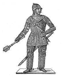 Polish knight 16th century, armored up to the feet