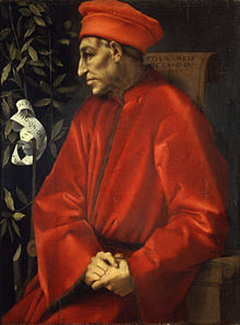 Cosimo de' Medici. Posthumous painting by Jacopo da Pontormo, c. 1519/1520. Florence, Uffizi Gallery