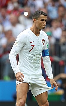 克里斯蒂亚诺-罗纳尔多在2018年世界杯上。