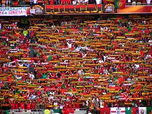 Portuguese fans at the 2004 European Football Championship