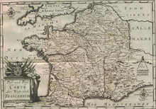 "Post and Travel Map of the Ways through France" (1703).