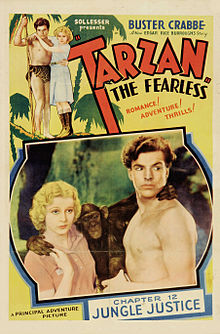 Plakat, millel Crabbe on Tarzan