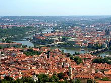 The capital Prague on the Vltava