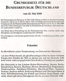 Lei Fundamental para a República Federal da Alemanha