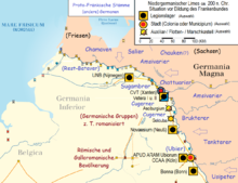 Location on the border of the Lower Germanic Limes - Germanic tribes before the "Frankish Genesis