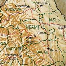 Map of Neamț County