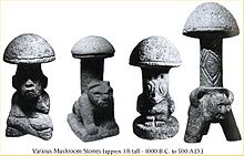 Cultic mushroom statuettes from Central America