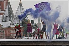 Pussy Riot na Červenom námestí v Moskve