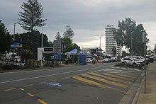 Ponto de Controle da Polícia de Queensland em Coolangatta em 4 de abril de 2020