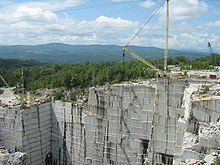 A Rock of Ages által működtetett gránitbánya