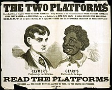 Une affiche raciste pour les élections en Géorgie, en 1866