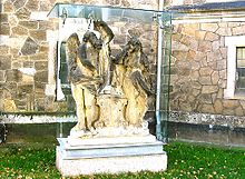 Baroque monument Chronos and the mourner in Radebeul