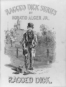 Ilustracja z pierwszego wydania Ragged Dick, 1868 r.
