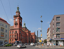 Pankow City Hall (left) is the seat of the mayor of the Pankow district and the administrative authority of the Pankow district office of Berlin.