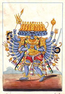 Ravana, mythical "demon king" of Lanka (Sri Lanka)