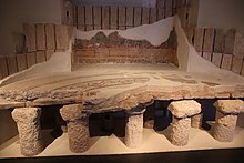 Partial reconstruction of the caldarium of the thermal complex at Herodium (Israel Museum, 2018).