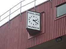 The Munich Clock commemorates the Munich plane crash