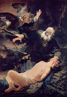 Rembrandt: "The Angel Prevents the Sacrifice of Isaac"