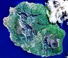 Satelitní pohled na Reunion
