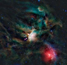 Den mörka nebulosan Rho Ophiuchi molnkomplexet  