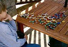 People with Asperger's syndrome often develop special interests; this boy is interested in molecular structures.