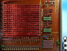 Fixed value core memory (Core Rope Memory), most likely from a Nixdorf System 820, memory capacity max. 256 wires per 16 lines, results in 4096 handwired instruction words of 18 bits each