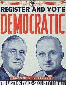 Poster Roosevelt/Trumano de 1944