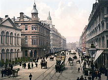 Royal Avenue, Belfast. Fotochrom afdruk circa 1890-1900.  