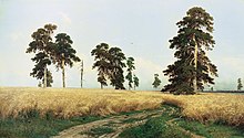 Ivan Shishkin's painting The Rye shows the forest steppe in the central black earth region
