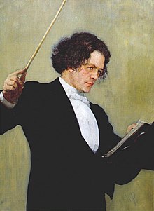 Iļjas Repina veidots Rubinšteina portrets.