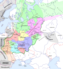 Partial principalities of Rus in 1237 at the beginning of the Mongol storm